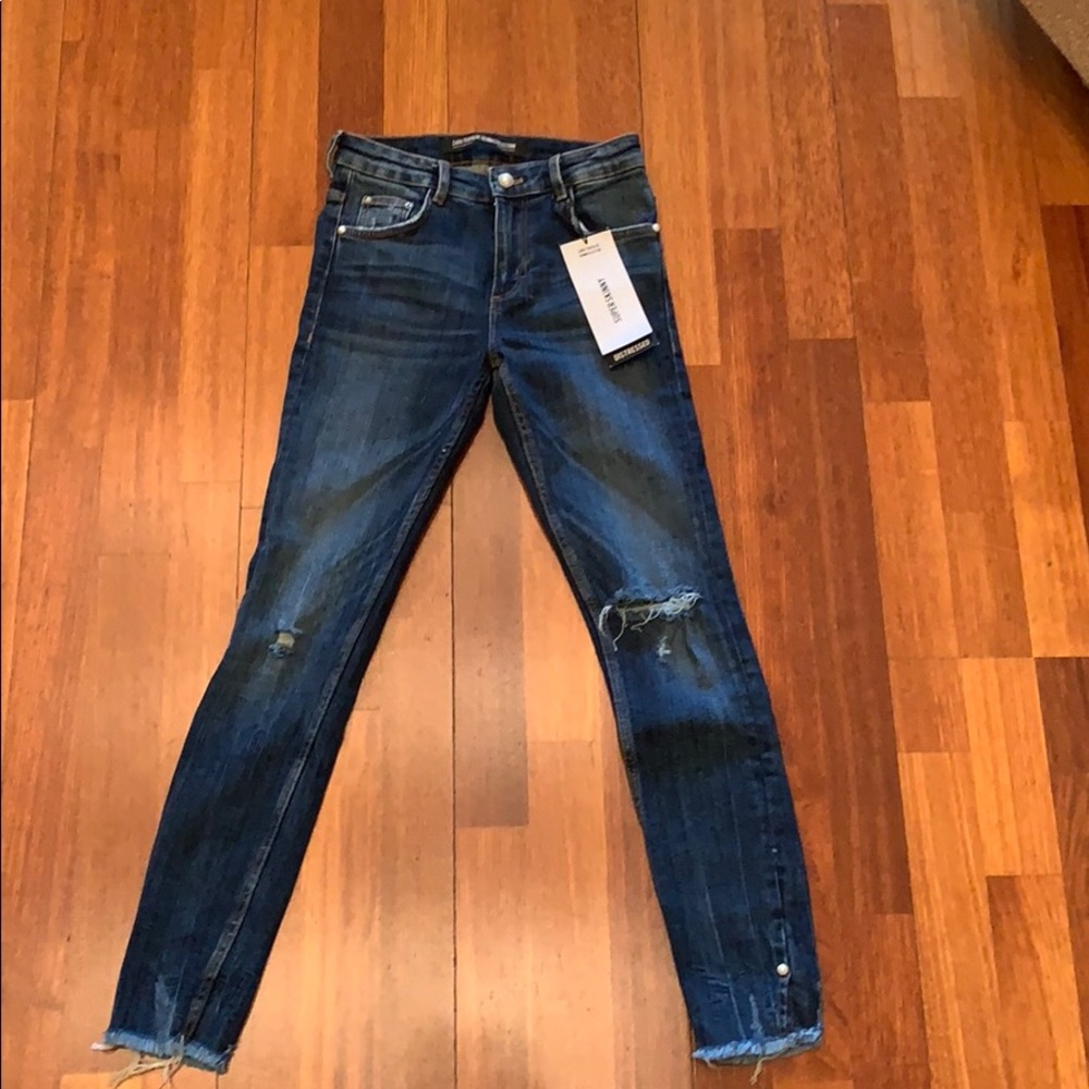 Zara Trafaluc Denim Jeans- Super Skinny Distressed